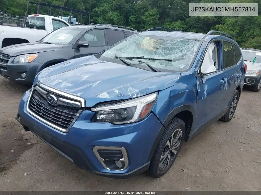 2021 Subaru Forester Limited VIN: JF2SKAUC1MH557814 Lot: 42615759