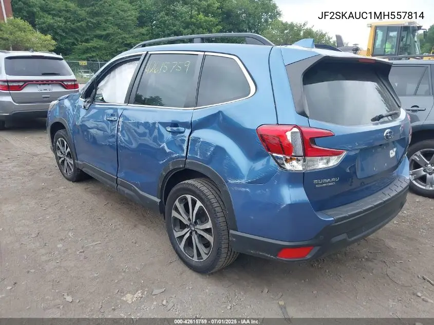 2021 Subaru Forester Limited VIN: JF2SKAUC1MH557814 Lot: 42615759