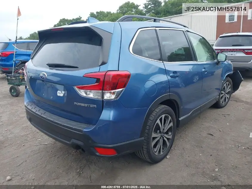 2021 Subaru Forester Limited VIN: JF2SKAUC1MH557814 Lot: 42615759