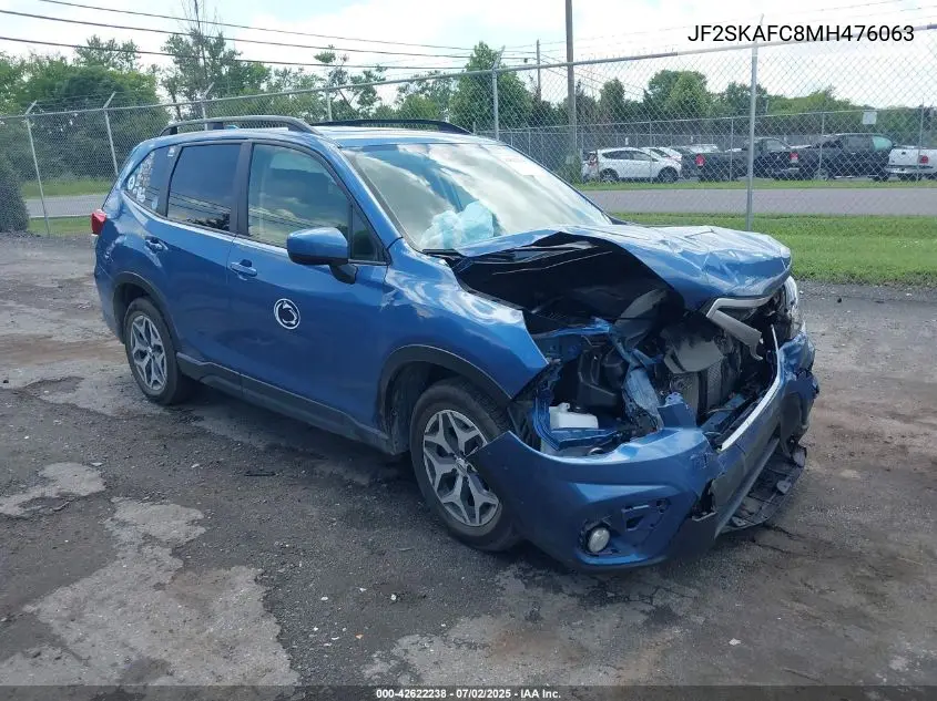 2021 Subaru Forester Premium VIN: JF2SKAFC8MH476063 Lot: 42622238