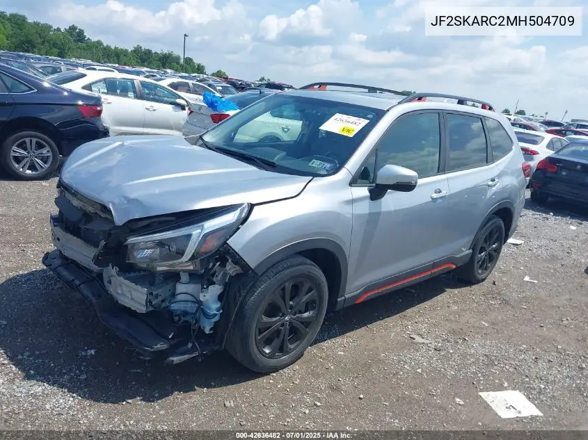 2021 Subaru Forester Sport VIN: JF2SKARC2MH504709 Lot: 42636482