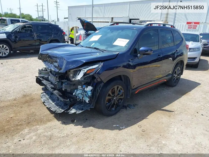 2022 Subaru Forester Sport VIN: JF2SKAJC7NH515850 Lot: 42039132