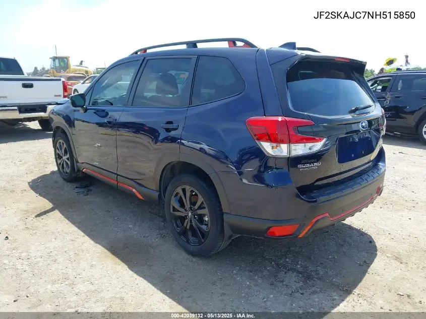 2022 Subaru Forester Sport VIN: JF2SKAJC7NH515850 Lot: 42039132