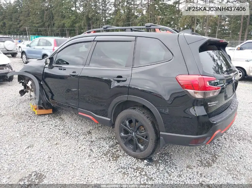 2022 Subaru Forester Sport VIN: JF2SKAJC3NH437406 Lot: 42250381