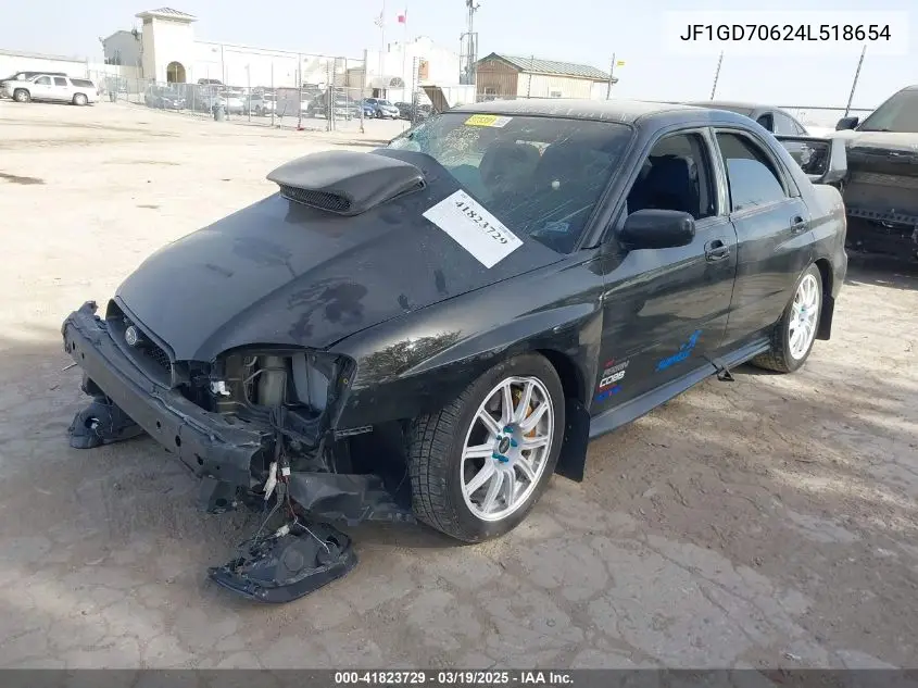 2004 Subaru Impreza Wrx VIN: JF1GD70624L518654 Lot: 41823729