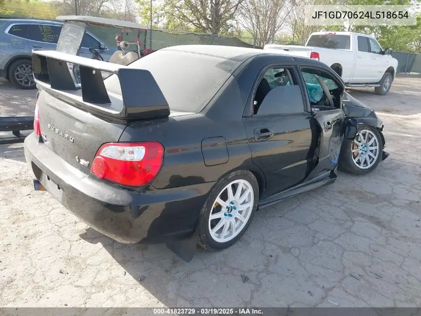 2004 Subaru Impreza Wrx VIN: JF1GD70624L518654 Lot: 41823729