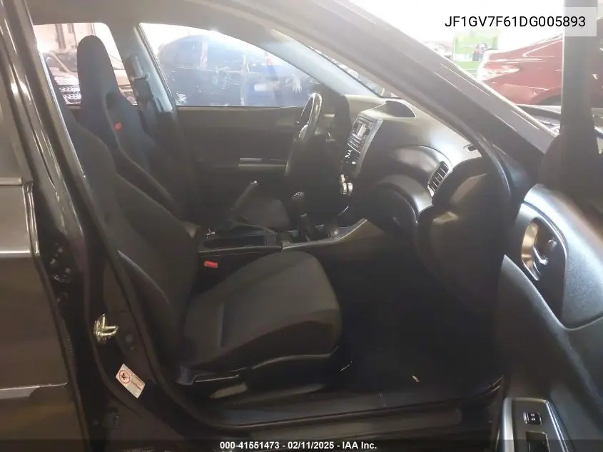 2013 Subaru Impreza Wrx Premium VIN: JF1GV7F61DG005893 Lot: 41551473