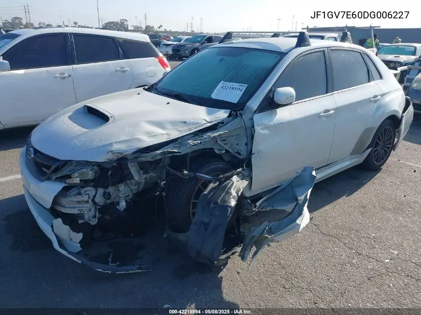 2013 Subaru Impreza Wrx VIN: JF1GV7E60DG006227 Lot: 42218594