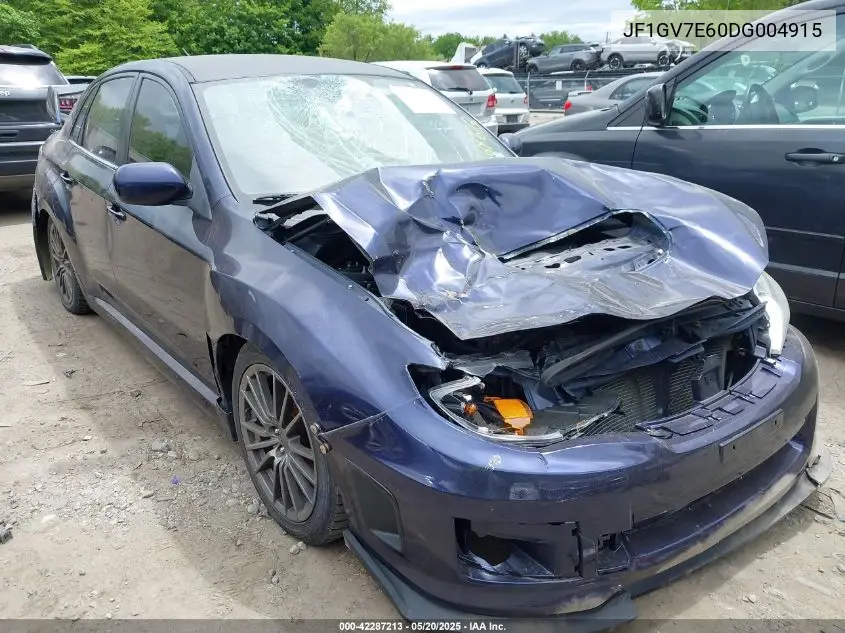 2013 Subaru Impreza Wrx VIN: JF1GV7E60DG004915 Lot: 42287213