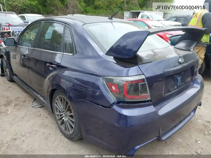 2013 Subaru Impreza Wrx VIN: JF1GV7E60DG004915 Lot: 42287213