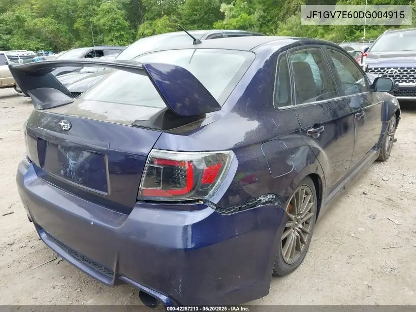 2013 Subaru Impreza Wrx VIN: JF1GV7E60DG004915 Lot: 42287213