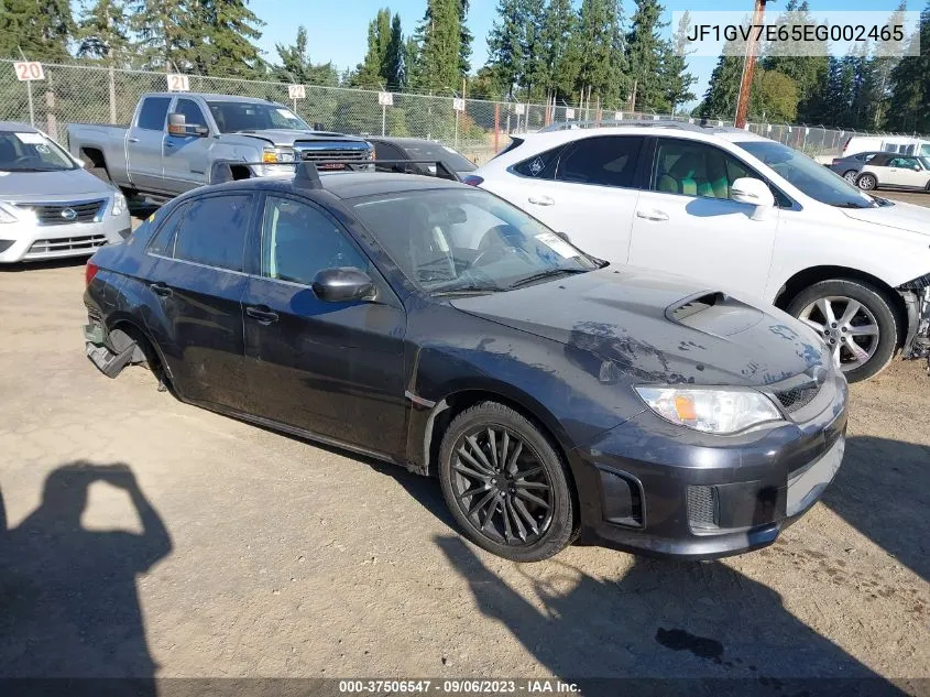 2014 Subaru Impreza Wrx VIN: JF1GV7E65EG002465 Lot: 37506547