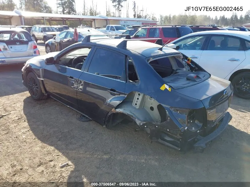 2014 Subaru Impreza Wrx VIN: JF1GV7E65EG002465 Lot: 37506547