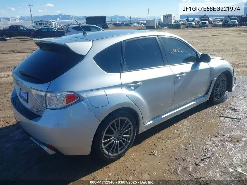 2014 Subaru Impreza Wrx VIN: JF1GR7E68EG221974 Lot: 41712946