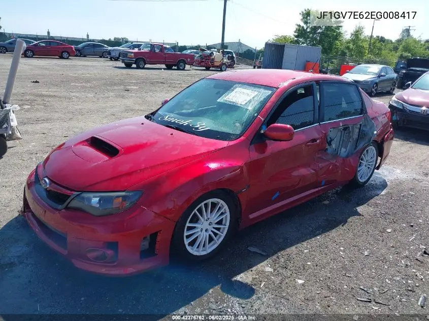 2014 Subaru Impreza Wrx VIN: JF1GV7E62EG008417 Lot: 42376762