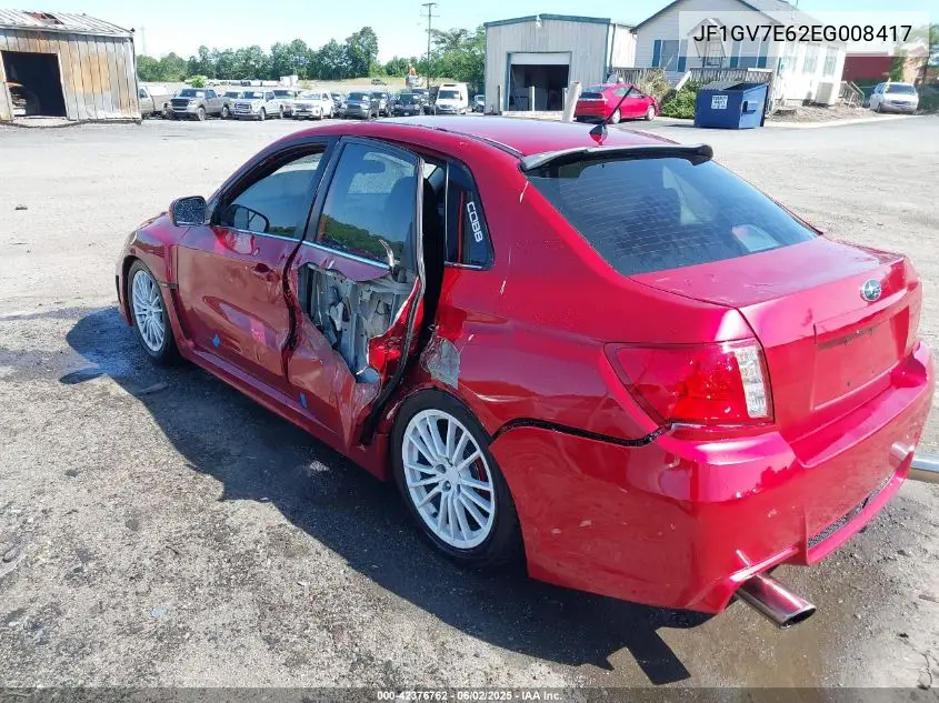 2014 Subaru Impreza Wrx VIN: JF1GV7E62EG008417 Lot: 42376762