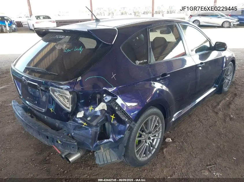 2014 Subaru Impreza Wrx Limited VIN: JF1GR7E6XEG229445 Lot: 42442745