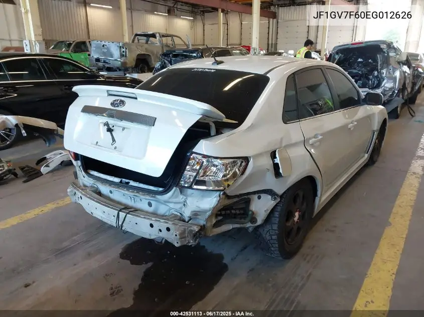 2014 Subaru Impreza Wrx Limited VIN: JF1GV7F60EG012626 Lot: 42531113