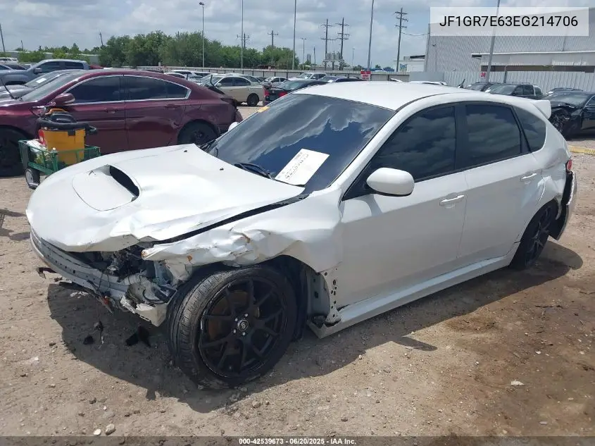 2014 Subaru Impreza Wrx VIN: JF1GR7E63EG214706 Lot: 42539673