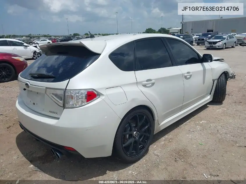 2014 Subaru Impreza Wrx VIN: JF1GR7E63EG214706 Lot: 42539673