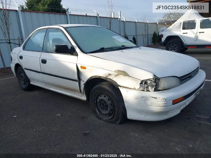 1995 Subaru Impreza L Plus VIN: JF1GC2354SK518831 Lot: 41392485