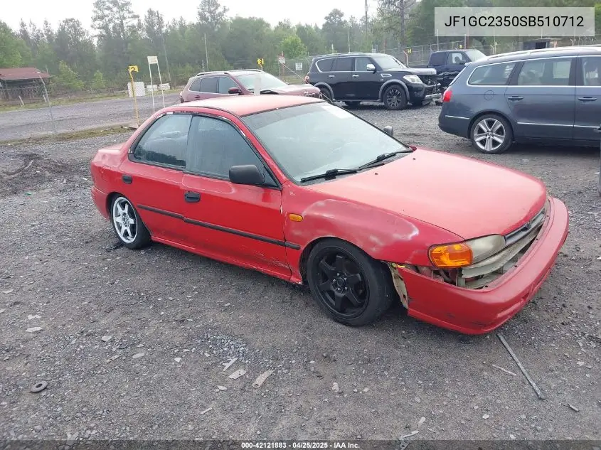 1995 Subaru Impreza L Plus VIN: JF1GC2350SB510712 Lot: 42121883