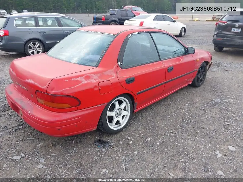 1995 Subaru Impreza L Plus VIN: JF1GC2350SB510712 Lot: 42121883