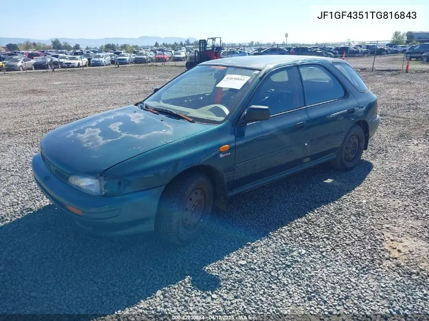 1996 Subaru Impreza L VIN: JF1GF4351TG816843 Lot: 42030884