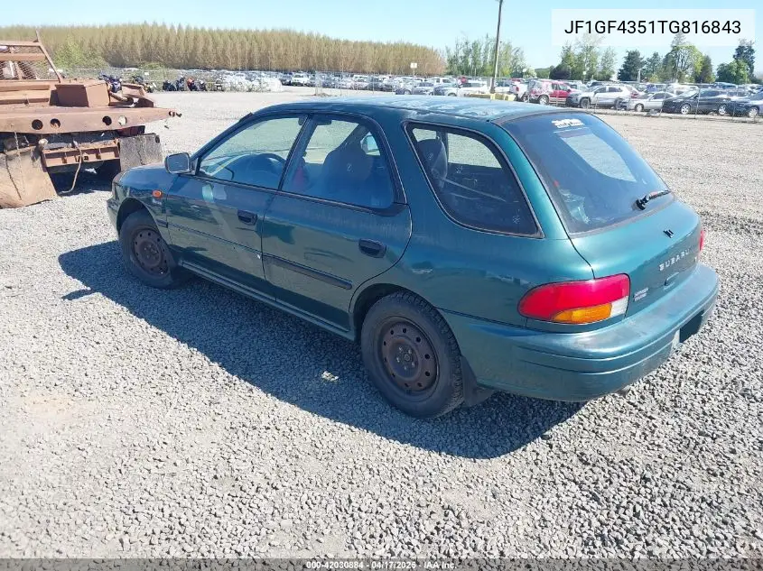1996 Subaru Impreza L VIN: JF1GF4351TG816843 Lot: 42030884