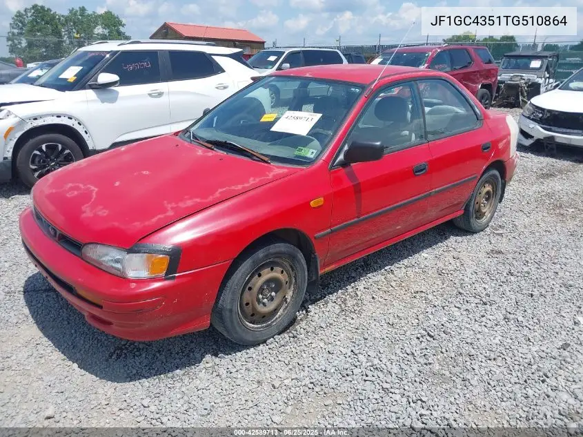 1996 Subaru Impreza L VIN: JF1GC4351TG510864 Lot: 42589713