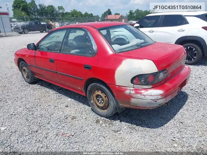 1996 Subaru Impreza L VIN: JF1GC4351TG510864 Lot: 42589713