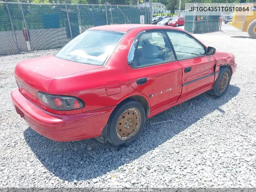 1996 Subaru Impreza L VIN: JF1GC4351TG510864 Lot: 42589713