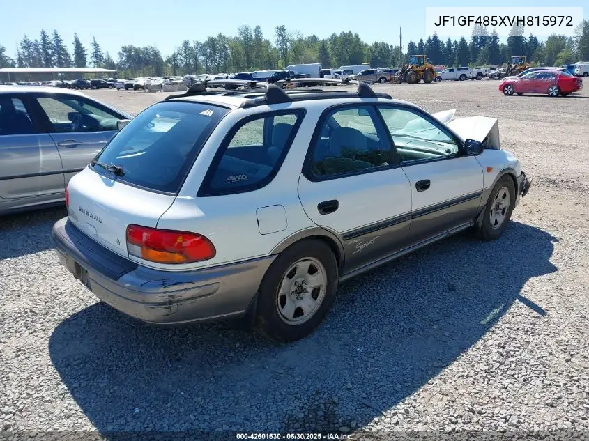 1997 Subaru Impreza Wagon Outback Sport VIN: JF1GF485XVH815972 Lot: 42601630
