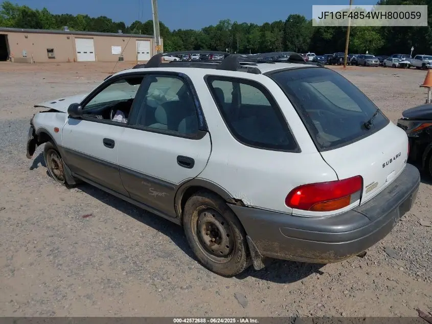 1998 Subaru Impreza Outback Sport VIN: JF1GF4854WH800059 Lot: 42572688