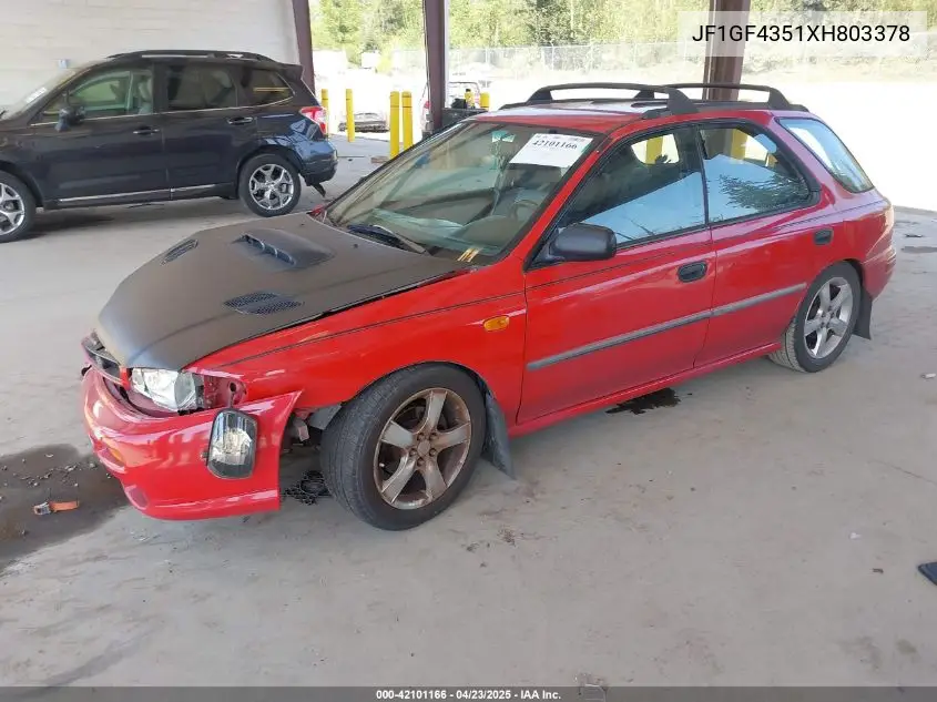 1999 Subaru Impreza L VIN: JF1GF4351XH803378 Lot: 42101166
