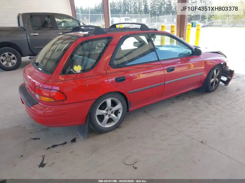 1999 Subaru Impreza L VIN: JF1GF4351XH803378 Lot: 42101166