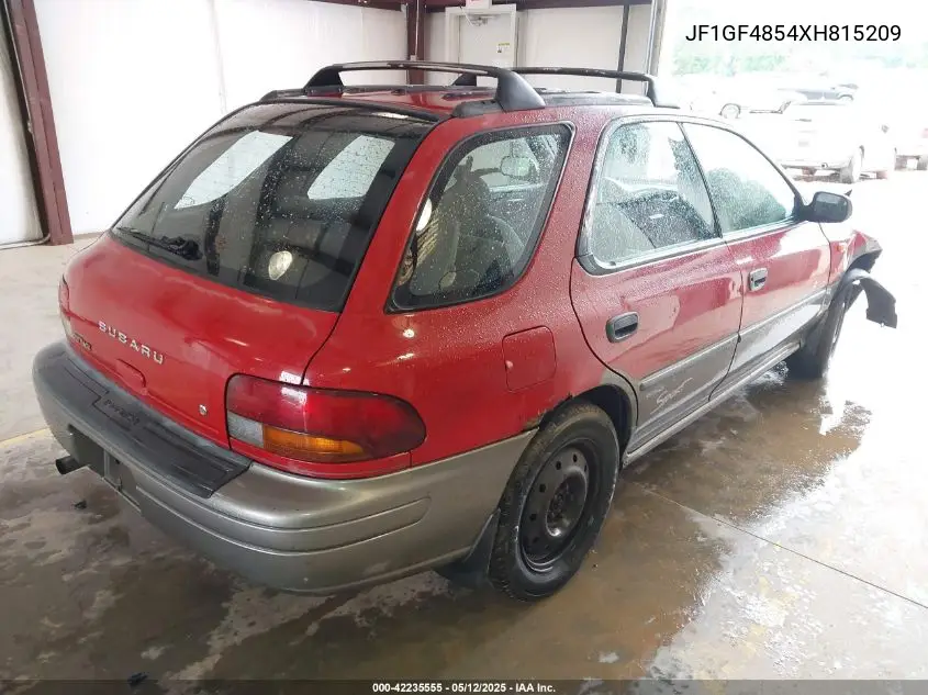 1999 Subaru Impreza Outback Sport VIN: JF1GF4854XH815209 Lot: 42235555