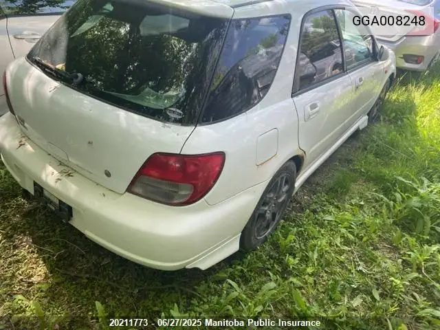 2002 Subaru Impreza Wrx VIN: GGA008248 Lot: 20211773