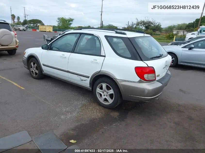 2003 Subaru Impreza Outback Sport VIN: JF1GG68523H812439 Lot: 41597433