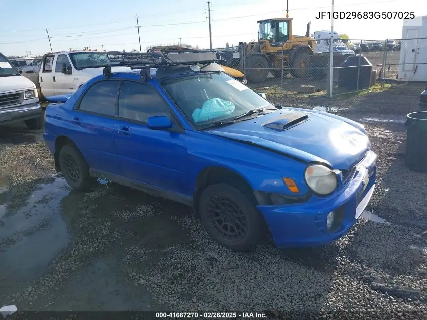 2003 Subaru Impreza Wrx VIN: JF1GD29683G507025 Lot: 41667270