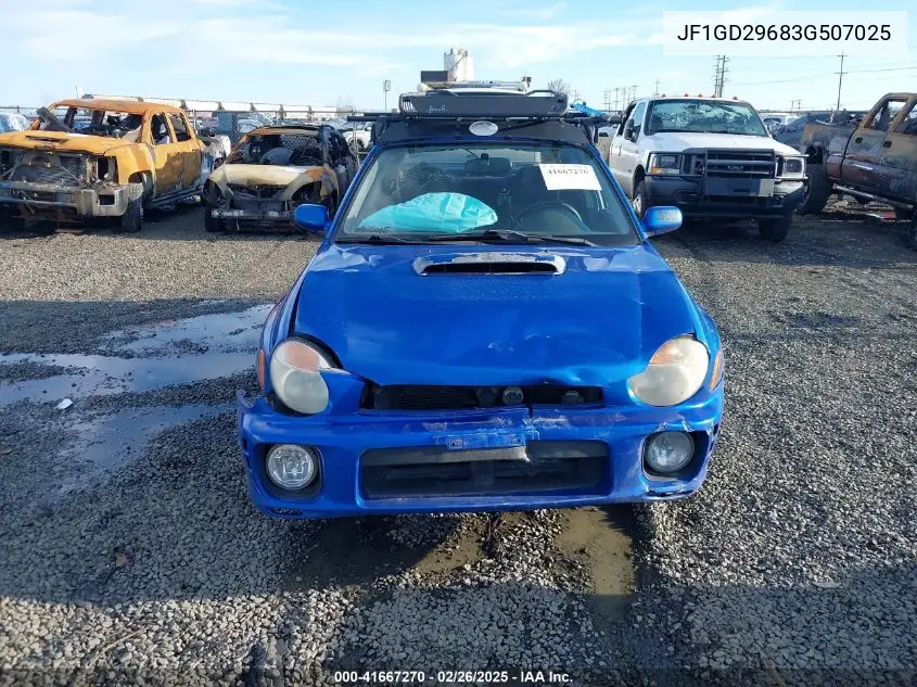 2003 Subaru Impreza Wrx VIN: JF1GD29683G507025 Lot: 41667270
