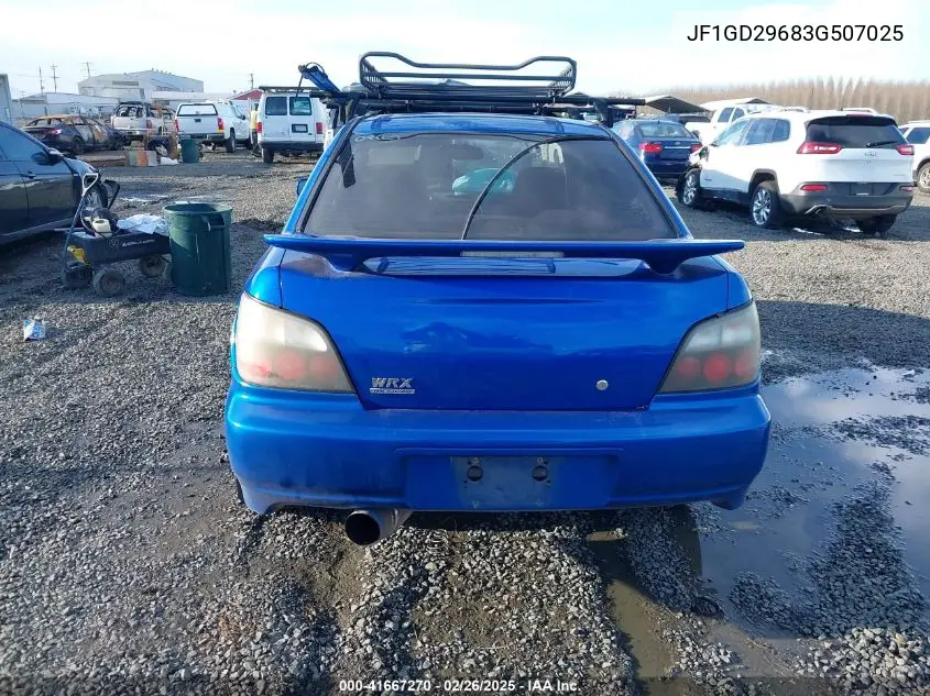2003 Subaru Impreza Wrx VIN: JF1GD29683G507025 Lot: 41667270