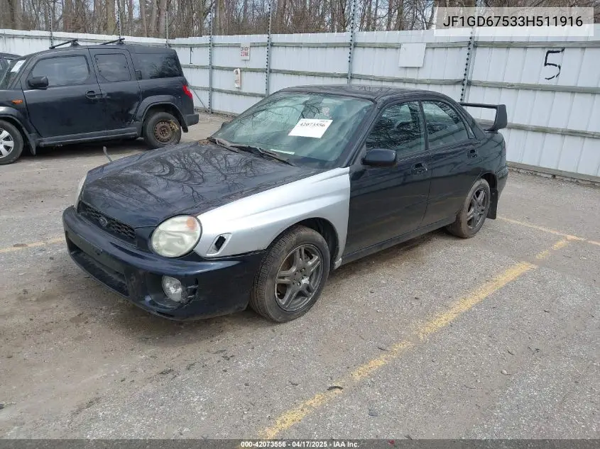 2003 Subaru Impreza 2.5Rs VIN: JF1GD67533H511916 Lot: 42073556