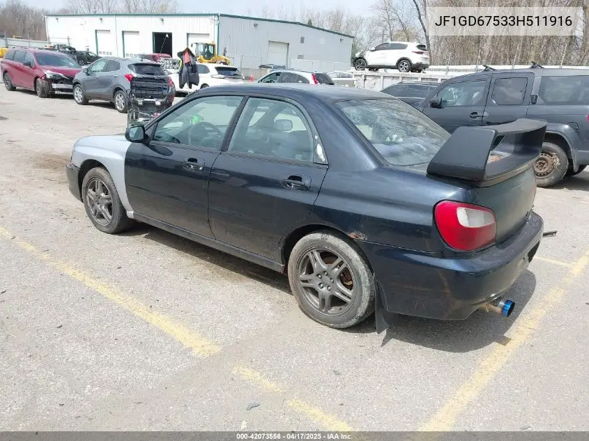2003 Subaru Impreza 2.5Rs VIN: JF1GD67533H511916 Lot: 42073556
