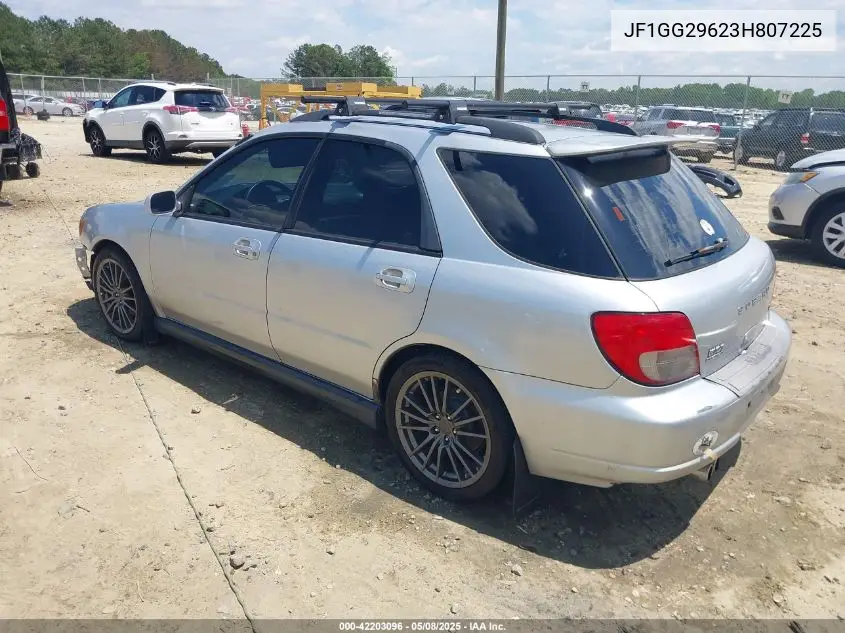 2003 Subaru Impreza Wrx VIN: JF1GG29623H807225 Lot: 42203096