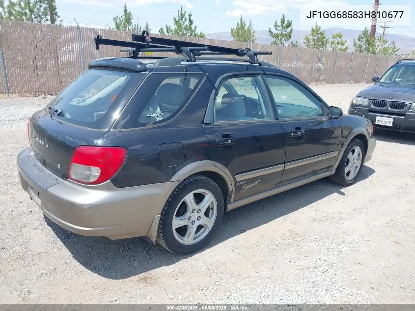 2003 Subaru Impreza Outback Sport VIN: JF1GG68583H810677 Lot: 42362428