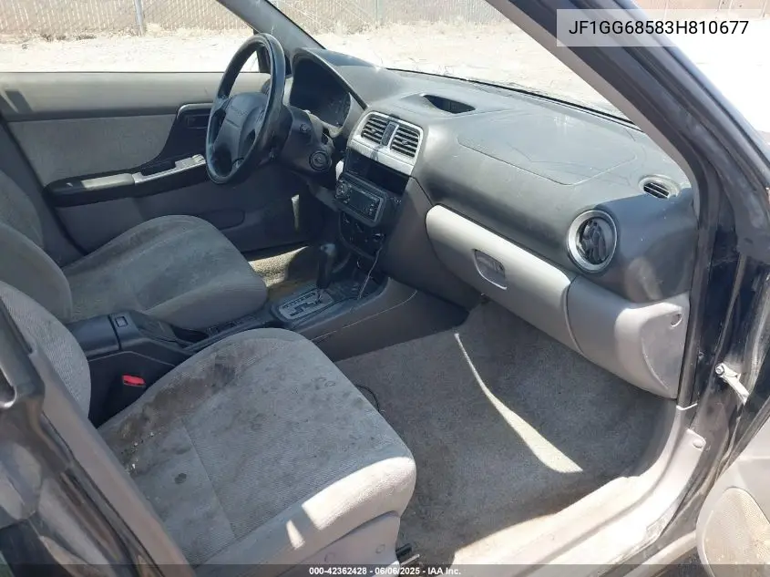 2003 Subaru Impreza Outback Sport VIN: JF1GG68583H810677 Lot: 42362428