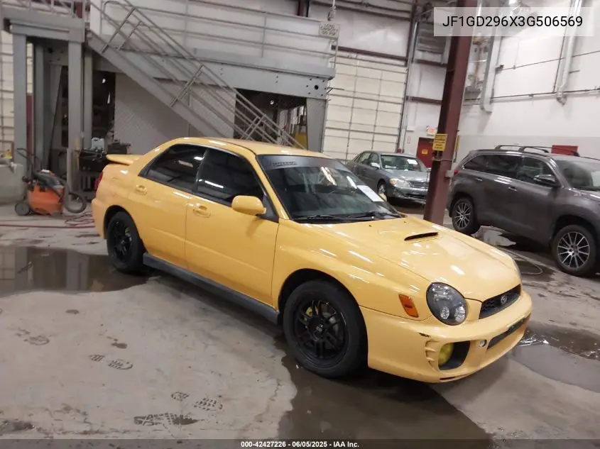 2003 Subaru Impreza Wrx VIN: JF1GD296X3G506569 Lot: 42427226