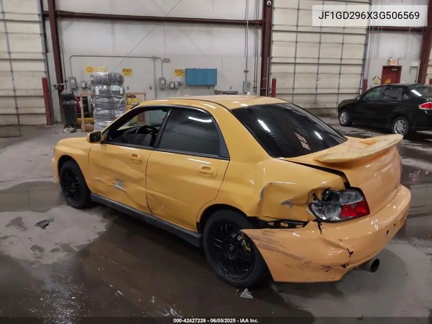 2003 Subaru Impreza Wrx VIN: JF1GD296X3G506569 Lot: 42427226