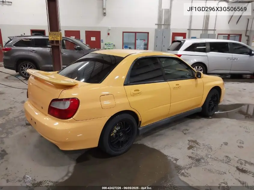 2003 Subaru Impreza Wrx VIN: JF1GD296X3G506569 Lot: 42427226